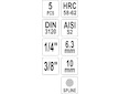 Bity sada 5 ks (CrV 6150)