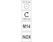 Kartáč drátěný čelní M14 x 75 mm INOX