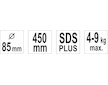 Míchadlo spirálové 85 x 450 mm drátové SDS+