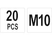 Nýtovací matice ocelová M10, 20ks