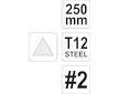 Pilník zámečnický trojhranný středně hrubý 250 mm