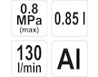 Pistole na ropování + nádrž 0,8L 130l/min