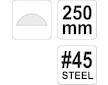 Rašple na dřevo pulkruhová 250 mm #45