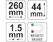 Šablona na profily 260 mm magnetická