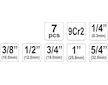 Sada závitníků na trubky 7 ks 9Cr2