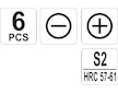 Šroubováky jemné sada 6ks, 1.4,2,2.4, PH00, PH0, PH1