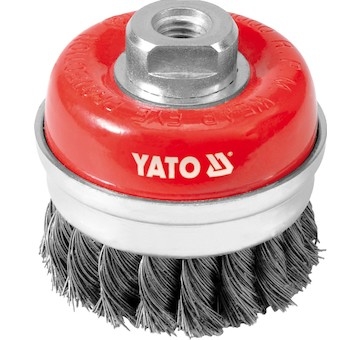 Kartáč drátěný čelní M14 x 75 mm INOX