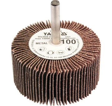 Kotouč lamelový radiální 60x30  P-60 s hřídelí 6 mm
