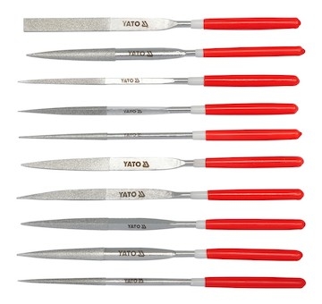 Sada pilníků jehlových diamantových 4 x 160 mm 10 ks 50 mm