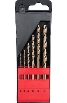 Sada vrtáků na kov 6ks HSS-COBALT 2-8mm