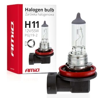 Žárovka H11 12V 55W PGJ19-2 UV filtr AMIO 01159, 1 ks