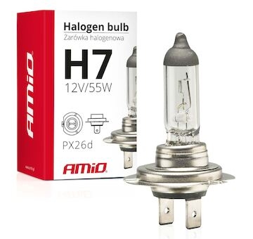 Žárovka H7 12V 55W PX26D UV filtr AMIO 01156, 1 ks