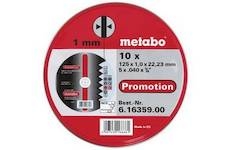 10ti dílná sada řezných kotoučů 125x1,0 Metabo 616359000