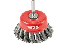 Kartáč drátěný čelní s nástavcem do vrtačky 75 mm