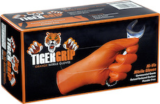 Nitrilové jednorázové rukavice oranžové KUNZER TIGER GRIP XL